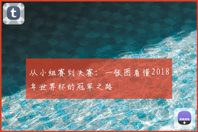 从小组赛到决赛:一张图看懂2018年世界杯的冠军之路